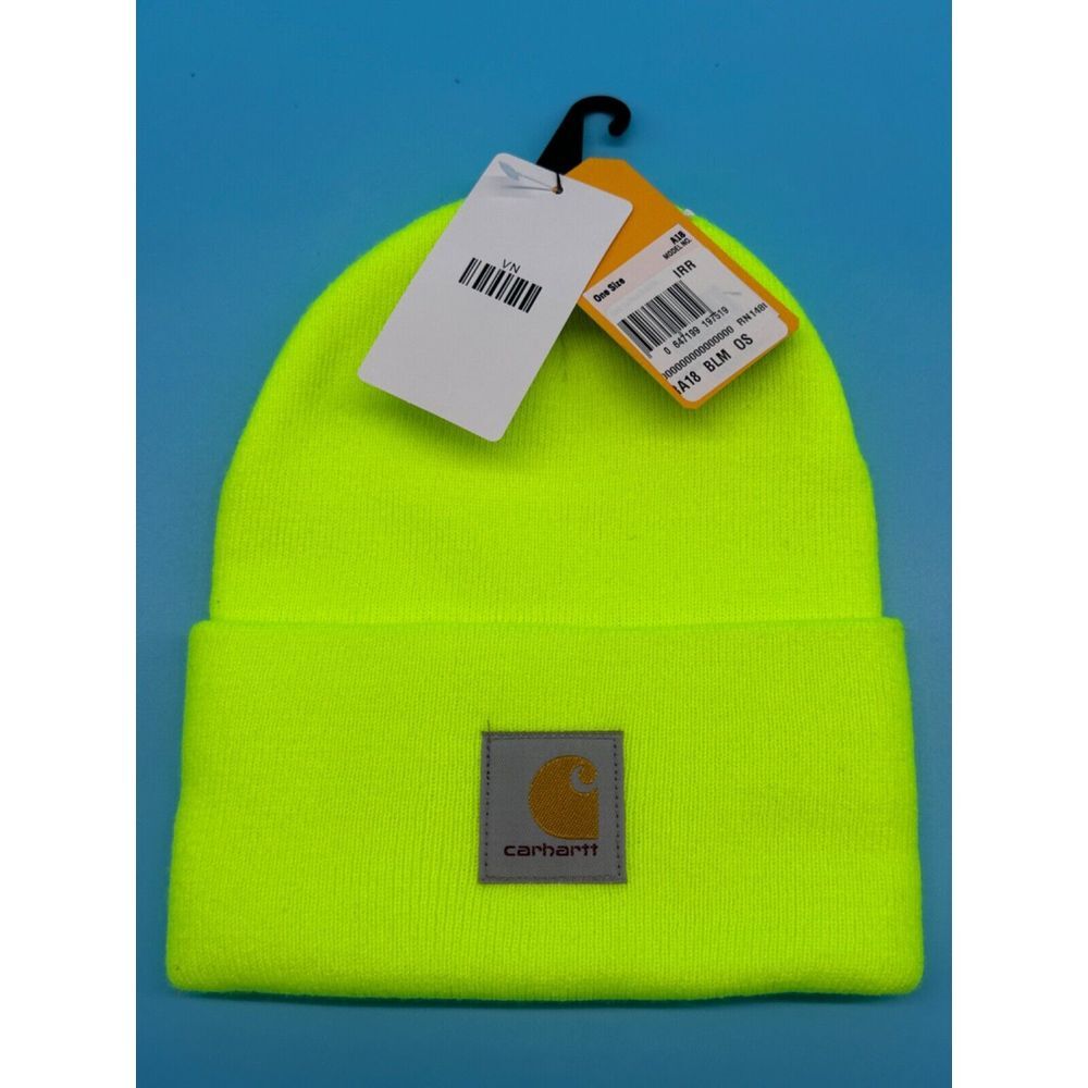 Carhartt Lime Green‎ Knit Beanie Hat Unisex - A18